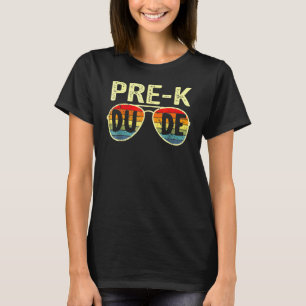 Camiseta Pré-K Cara De Volta À Escola Primeiro Dia De Escol