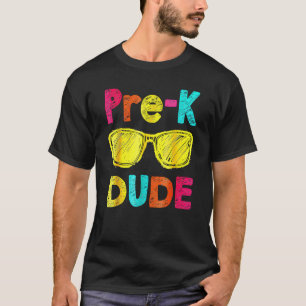 Camiseta Pré-K Cara De Volta À Escola Primeiro Dia De Pré-E