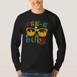 Camiseta Pré K Cara Volta às Aulas Legal Primeiro Dia de Pr