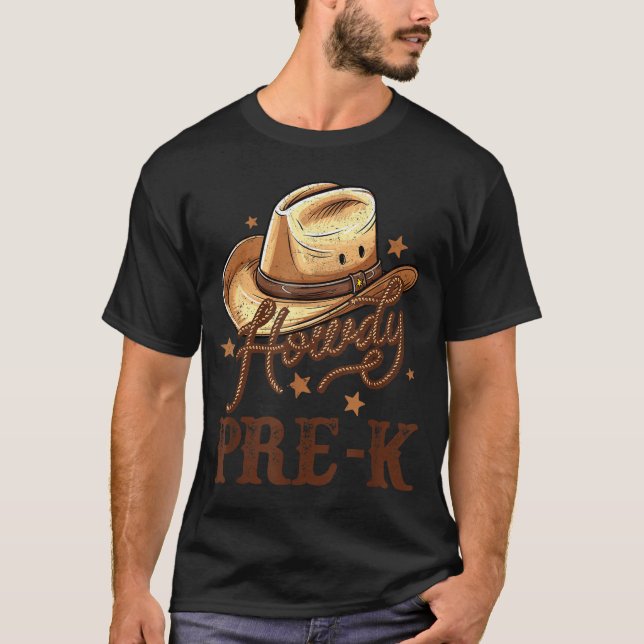 Camiseta Pre K Country Howdy K Pre Western Rodeo Teacher La (Frente)