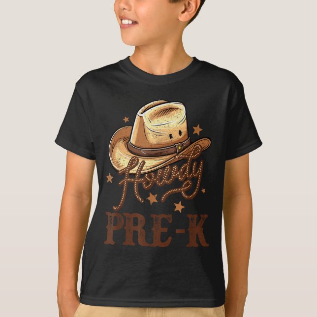Camiseta Pre K Country Howdy K Pre Western Rodeo Teacher Me (Frente)