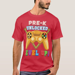 Camiseta Pré-K Desbloqueado Nível Superior Criança Professo