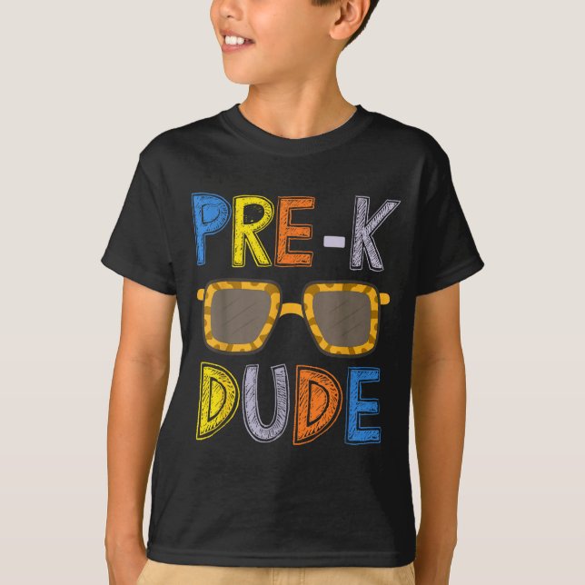 Camiseta Pre-k Dude Back To School-first Day Of Preschool G (Frente)