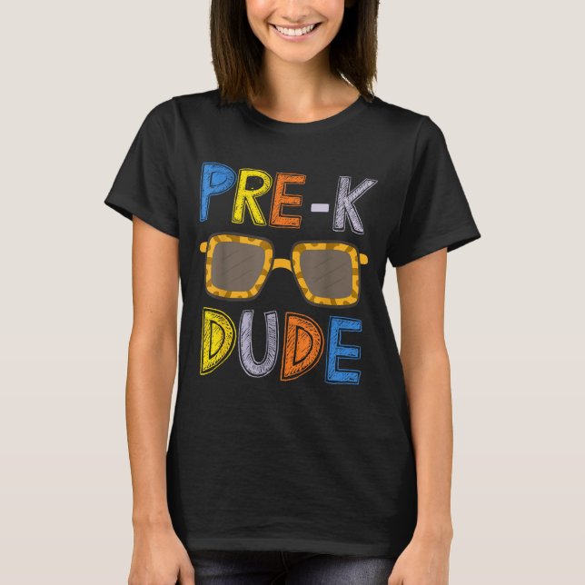 Camiseta Pre-k Dude Back To School-first Day Of Preschool G (Frente)