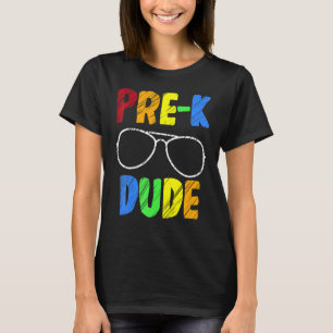 Camiseta Pré K Dude Óculos de sol Pré-escola Jardim de Infâ