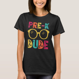 Camiseta Pré-k Dude Óculos De Volta Para Estudante De Profe