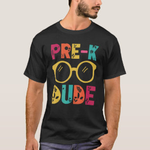 Camiseta Pré-k Dude Óculos De Volta Para Estudante De Profe