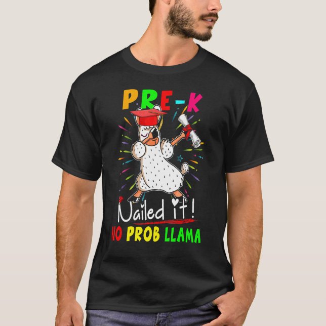 Camiseta Pré-K Encerrou Sem Prob Llama Dabbing Llama Studen (Frente)