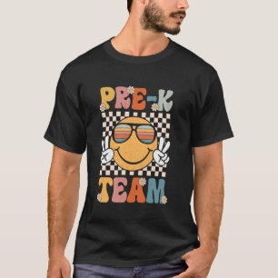 Camiseta Pré-k Equipe Pré-Escolar Kinder Sorriso Retroativo