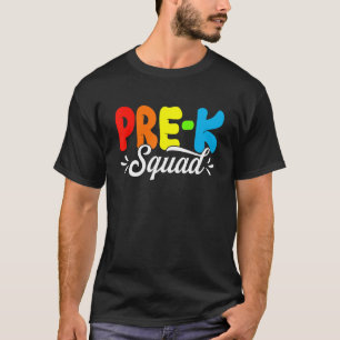 Camiseta Pré-K Esquadrão De Volta À Escola No Primeiro Dia