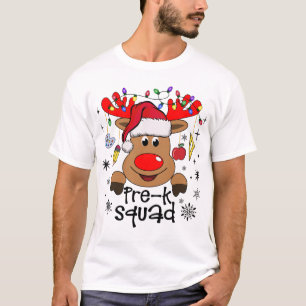 Camiseta Pré-K Esquadrão Feliz Natal