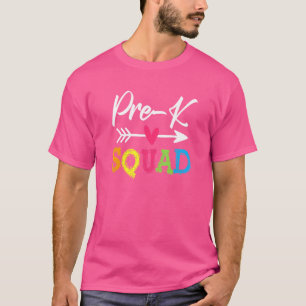 Camiseta Pré-K Esquadrão Primeiro Dia De Pré-Escolas De Vol