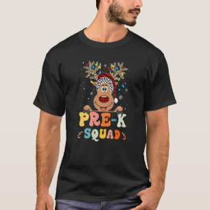 Camiseta Pré-K Esquadrão Reindeer - Natal do Professor