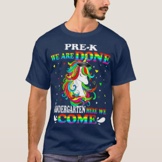 Camiseta Pré-K Estamos No Jardim De Infância Aqui Vimos Cri