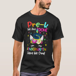Camiseta Pré-K Estamos No Jardim De Infância Aqui Vimos Uni