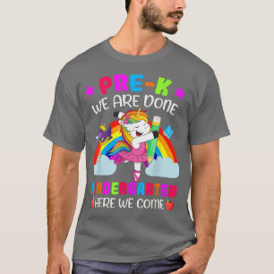 Camiseta Pré-k Estamos No Jardim De Infância Aqui Vimos Uni