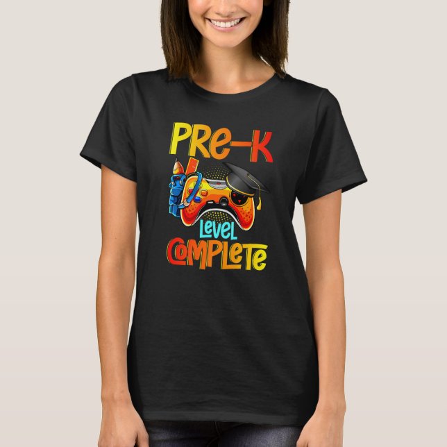 Camiseta Pre-K Graduation Gamer Level Complete Video Game G (Frente)