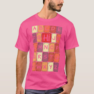 Camiseta Pré-K Jardim De Infância - Alphabet De Volta Ao Te