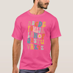 Camiseta Pré-K Jardim De Infância - Alphabet De Volta Ao Te