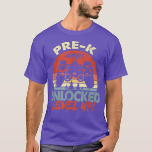 Camiseta Pre K Level Unlocked Video Game Back to School Boy