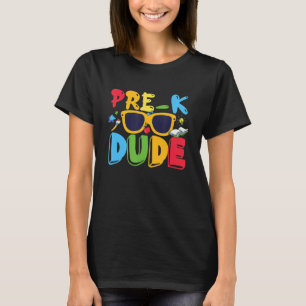 Camiseta Pré-K Meu Primeiro Dia De Pré-Escolas De Volta À E