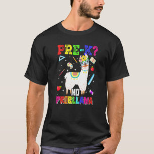Camiseta Pre K No Prob Lama Primeiro Dia De Volta À Escola