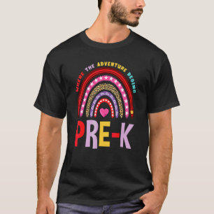 Camiseta Pré K Onde a Aventura Começa