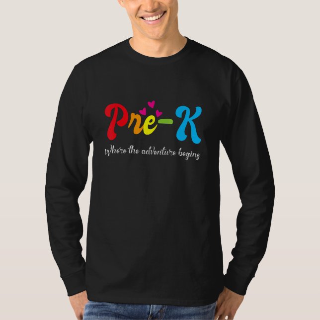 Camiseta Pré K Onde a Aventura Começa (Frente)