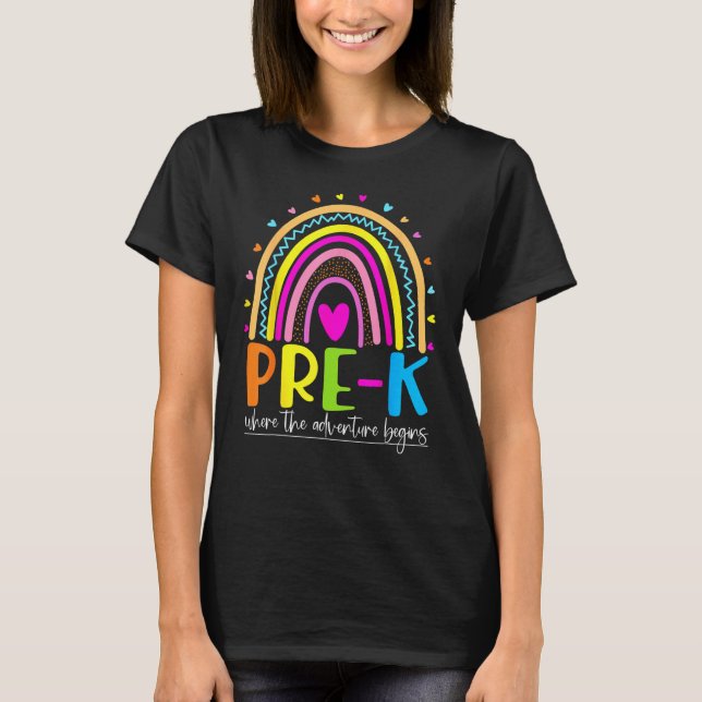 Camiseta Pré K Onde Começa A Aventura (Frente)
