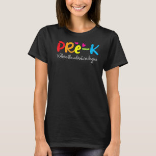 Camiseta Pré K Onde Começa A Aventura