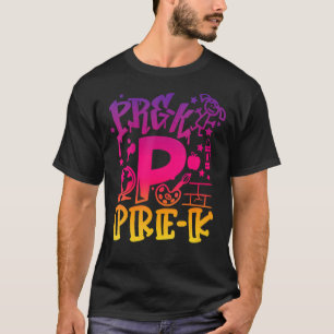 Camiseta Pré K Primeiro Dia Da Escola De Volta À Escola