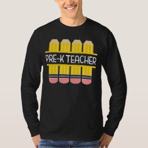 Camiseta Pré-K Professor Lápis Ensino de Butchi