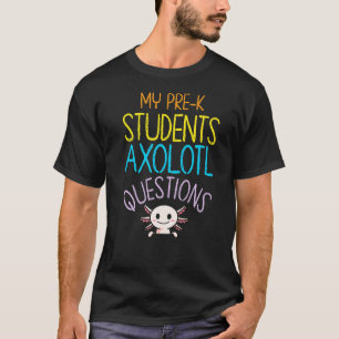 Camiseta Pré K Professor Obrigado Axolotl Perguntas sobre R