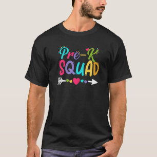 Camiseta Pre K Squad Preschool Back To School Kids Boys Gir