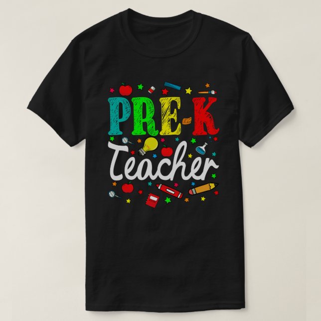 Camiseta Pre-K Teacher Back To School (Frente do Design)
