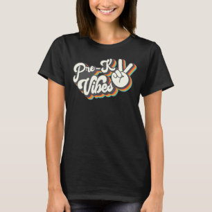 Camiseta Pré-K Viba Menina De Volta À Escola No Primeiro Di