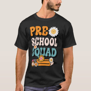 Camiseta Pré-K Vibes 1rua Dia do Estropo da Pré-escola Ensi