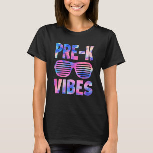 Camiseta Pré-K Vibes Amarra O Corante De Volta À Escola No 