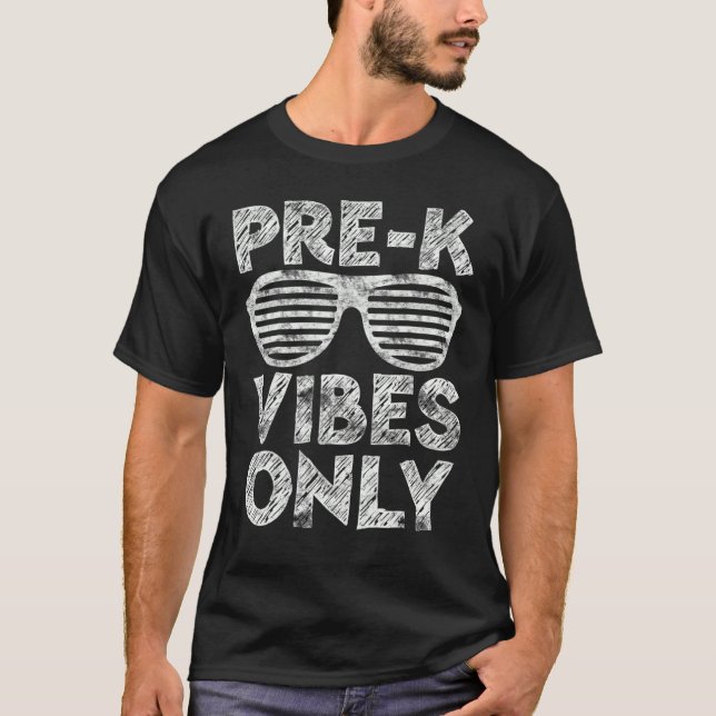 Camiseta Pré-K Vibes Apenas Volta À Escola (Frente)