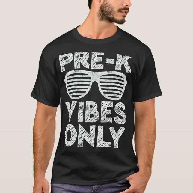 Camiseta Pré-K Vibes Apenas Volta À Escola (Frente)