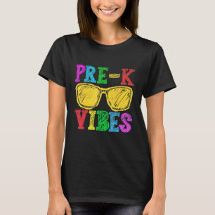 Camiseta Pré K Vibes Primeiro Dia De Crianças De Pré-Escola