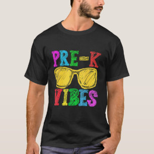Camiseta Pré K Vibes Primeiro Dia De Crianças De Pré-Escola