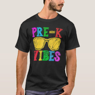 Camiseta Pré K Vibes Primeiro Dia De Crianças De Pré-Escola