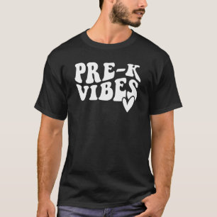 Camiseta Pré K Vibes Professor de volta à escola Olá Pré K