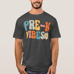 Camiseta Pré-K Vibes - Retrato Bonito de Volta a SchoolBoys