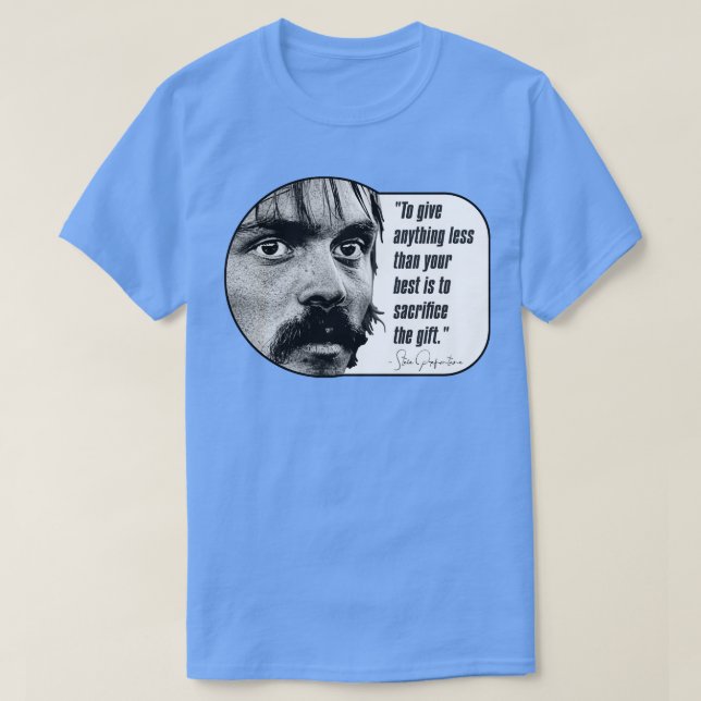 Camiseta PRE para dar qualquer coisa menos executando citaç (Frente do Design)