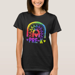Camiseta Pré-Professor Aluno Tie Dye Rainbow De Volta A Sch