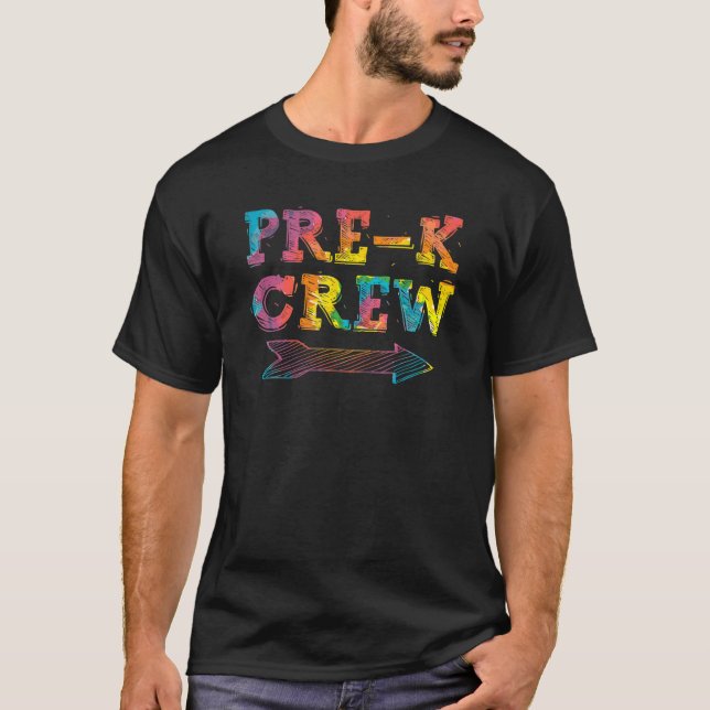 Camiseta Pré-Professores Da Pré-Escola De Tripulação Do K D (Frente)
