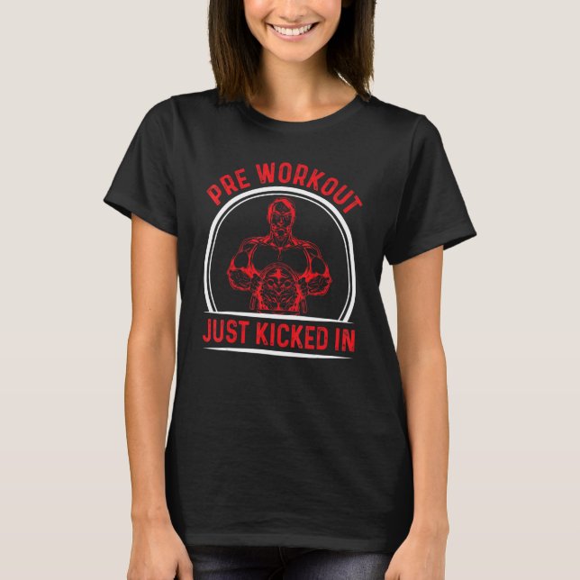 Camiseta Pré-Workout Simplesmente Preso No Bodybuilder (Frente)