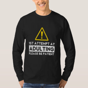 Camiseta Precaução 1rua Tentativa De Adulção Por Favor Seja